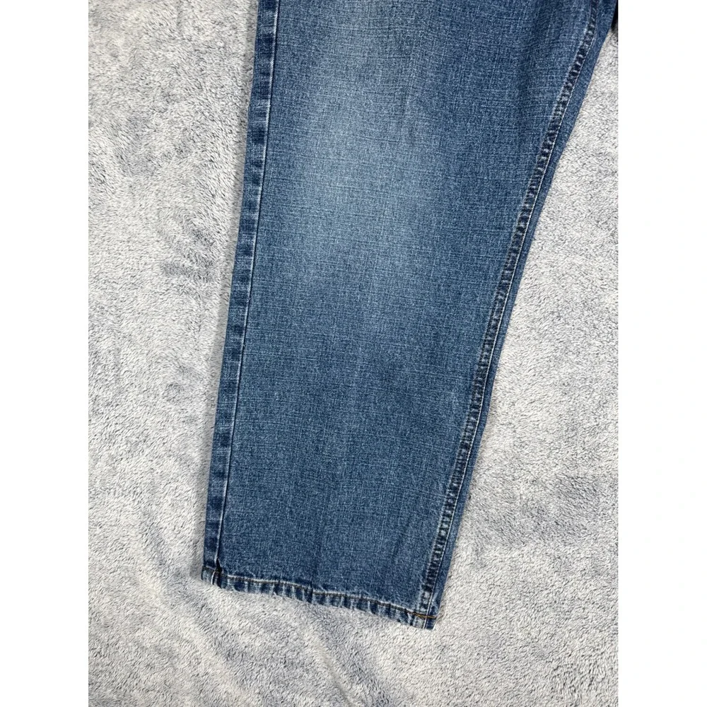 Chaps Denim Mens Straight Leg Blue Jeans Medium‎ Wash 100% Cotton 38x30 C20151
